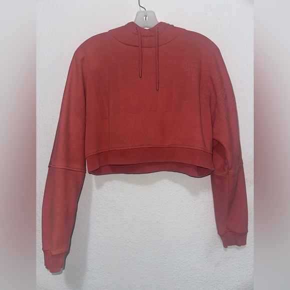 Gym Shark Women's Peachy Red Cropped Hoodie size XS - Picture 2 of 5